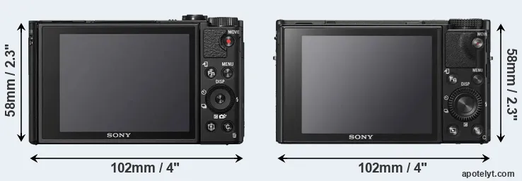 Comparison HX95 or RX100 VI rear