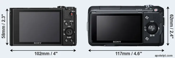 Comparison HX99 or NEX-3 rear