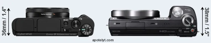 Compare HX99 versus NEX-5N top