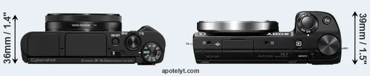Compare HX99 versus NEX-5R top