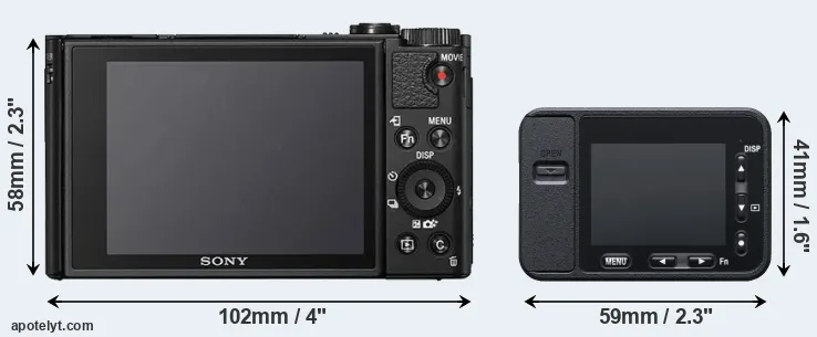 Comparison HX99 or RX0 rear