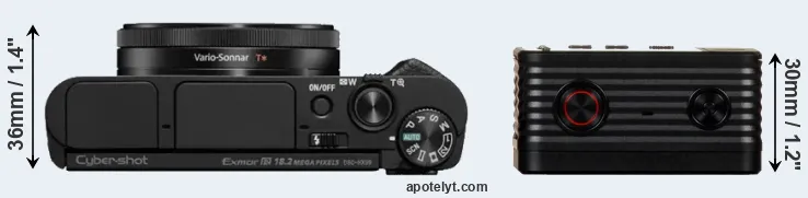 Compare HX99 versus RX0 top