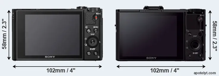 Comparison HX99 or RX100 II rear