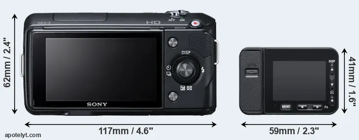 Comparison NEX-3 or RX0 II rear