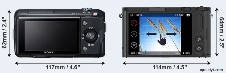Comparison NEX-3 or M1 rear
