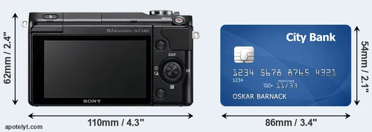 NEX-3N and credit card rear side