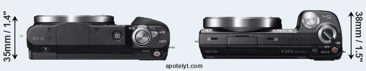 Compare NEX-3N versus NEX-5N top