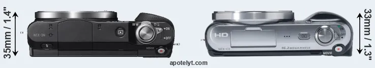 Compare NEX-3N versus NEX-C3 top
