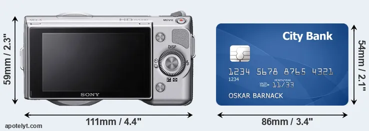 NEX-5 and credit card rear side