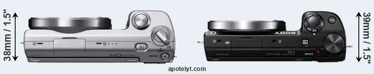 Compare NEX-5 versus NEX-5R top