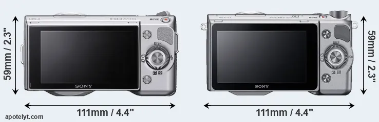 Comparison NEX-5 or NEX-5T rear