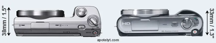 Compare NEX-5 versus NEX-C3 top