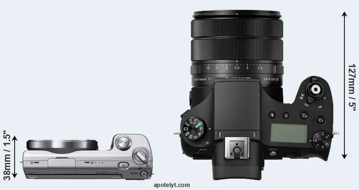 Compare NEX-5 versus RX10 III top