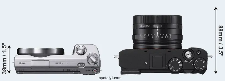 Compare NEX-5 versus RX1R III top
