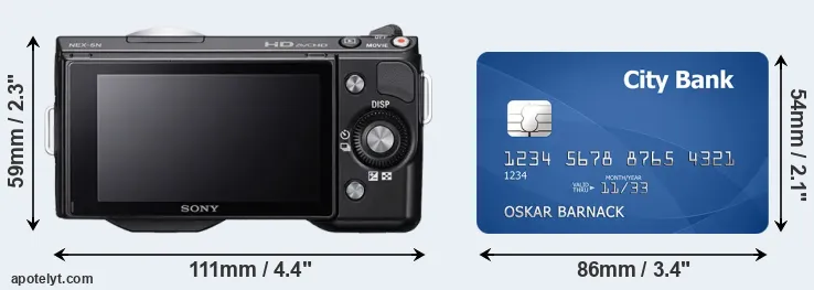NEX-5N and credit card rear side