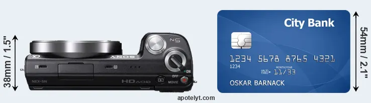 NEX-5N versus credit card top view