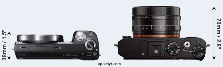 Compare NEX-5N versus RX1 top
