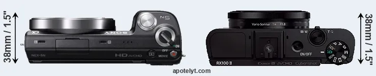 Compare NEX-5N versus RX100 II top