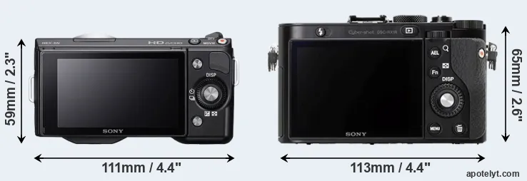 Comparison NEX-5N or RX1R rear