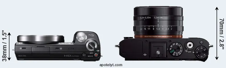 Compare NEX-5N versus RX1R top