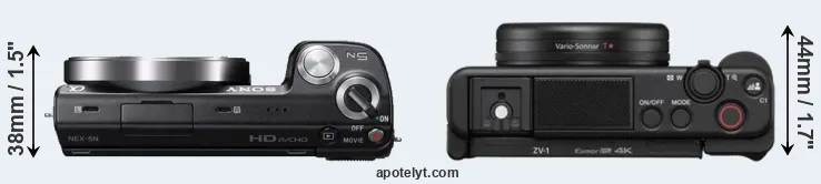Compare NEX-5N versus ZV-1 top