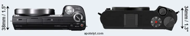Compare NEX-5N versus M1 top