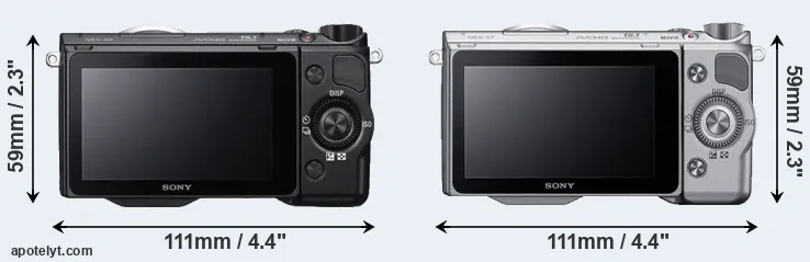 Comparison NEX-5R or NEX-5T rear