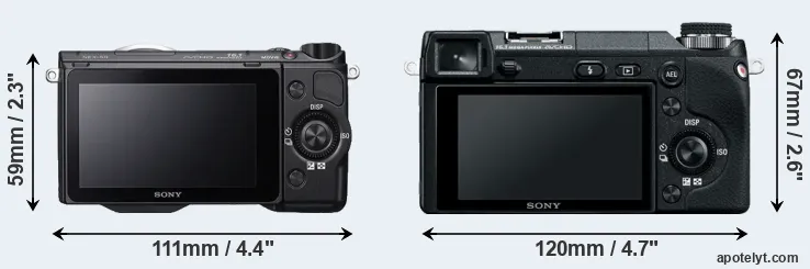 Comparison NEX-5R or NEX-6 rear