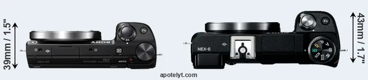 Compare NEX-5R versus NEX-6 top