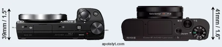 Compare NEX-5R versus RX100 III top