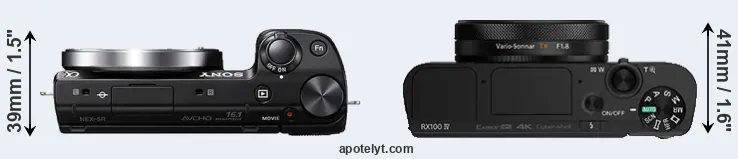 Compare NEX-5R versus RX100 IV top