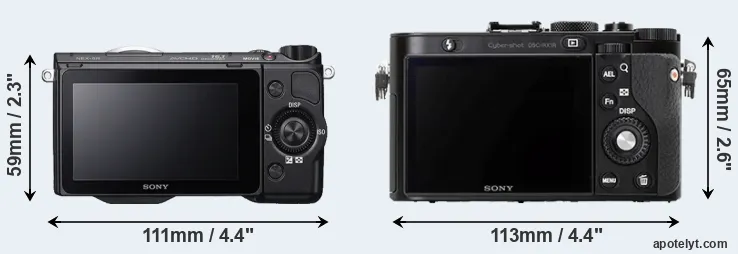 Comparison NEX-5R or RX1R rear
