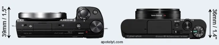 Compare NEX-5R versus WX800 top