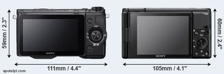 Comparison NEX-5R or ZV-1 rear