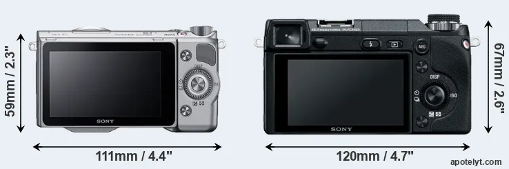Comparison NEX-5T or NEX-6 rear
