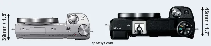 Compare NEX-5T versus NEX-6 top