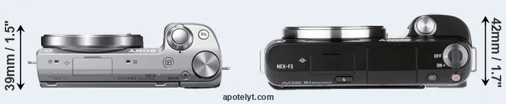 Compare NEX-5T versus NEX-F3 top