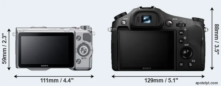 Comparison NEX-5T or RX10 II rear