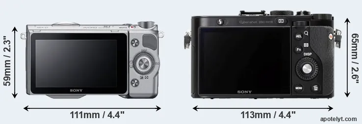 Comparison NEX-5T or RX1R rear
