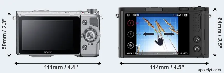 Comparison NEX-5T or M1 rear