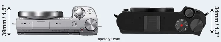 Compare NEX-5T versus M1 top