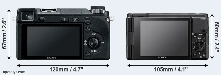 Comparison NEX-6 or ZV-1 rear
