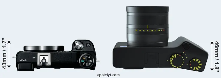 Compare NEX-6 versus ZX1 top