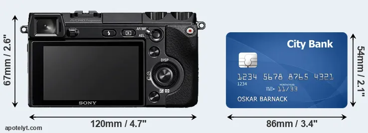 NEX-7 and credit card rear side
