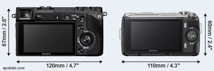 Comparison NEX-7 or NEX-C3 rear