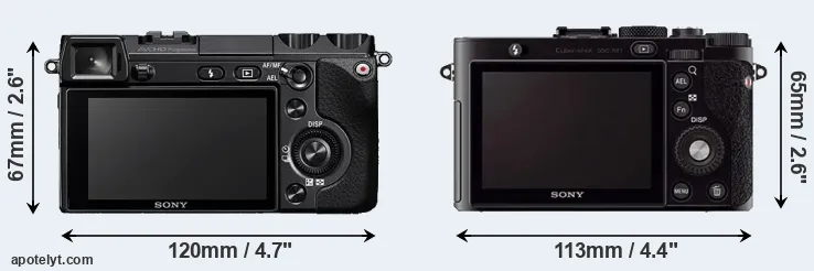 Comparison NEX-7 or RX1 rear