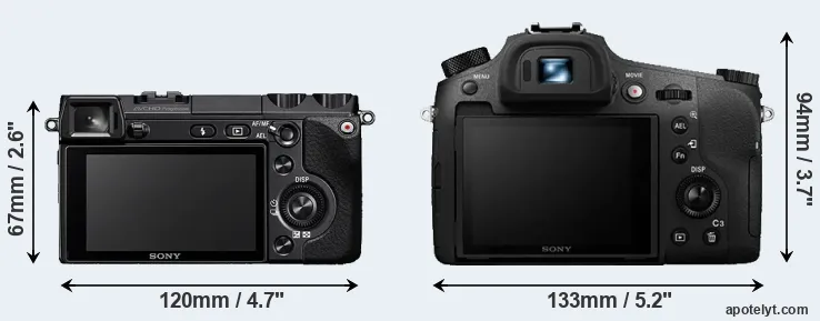 Comparison NEX-7 or RX10 III rear