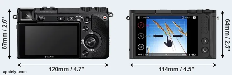 Comparison NEX-7 or M1 rear