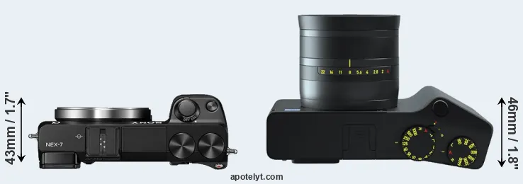 Compare NEX-7 versus ZX1 top