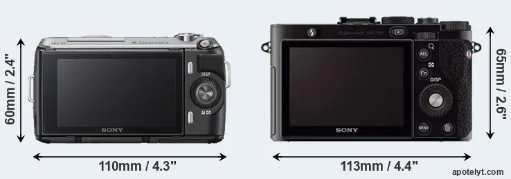 Comparison NEX-C3 or RX1 rear